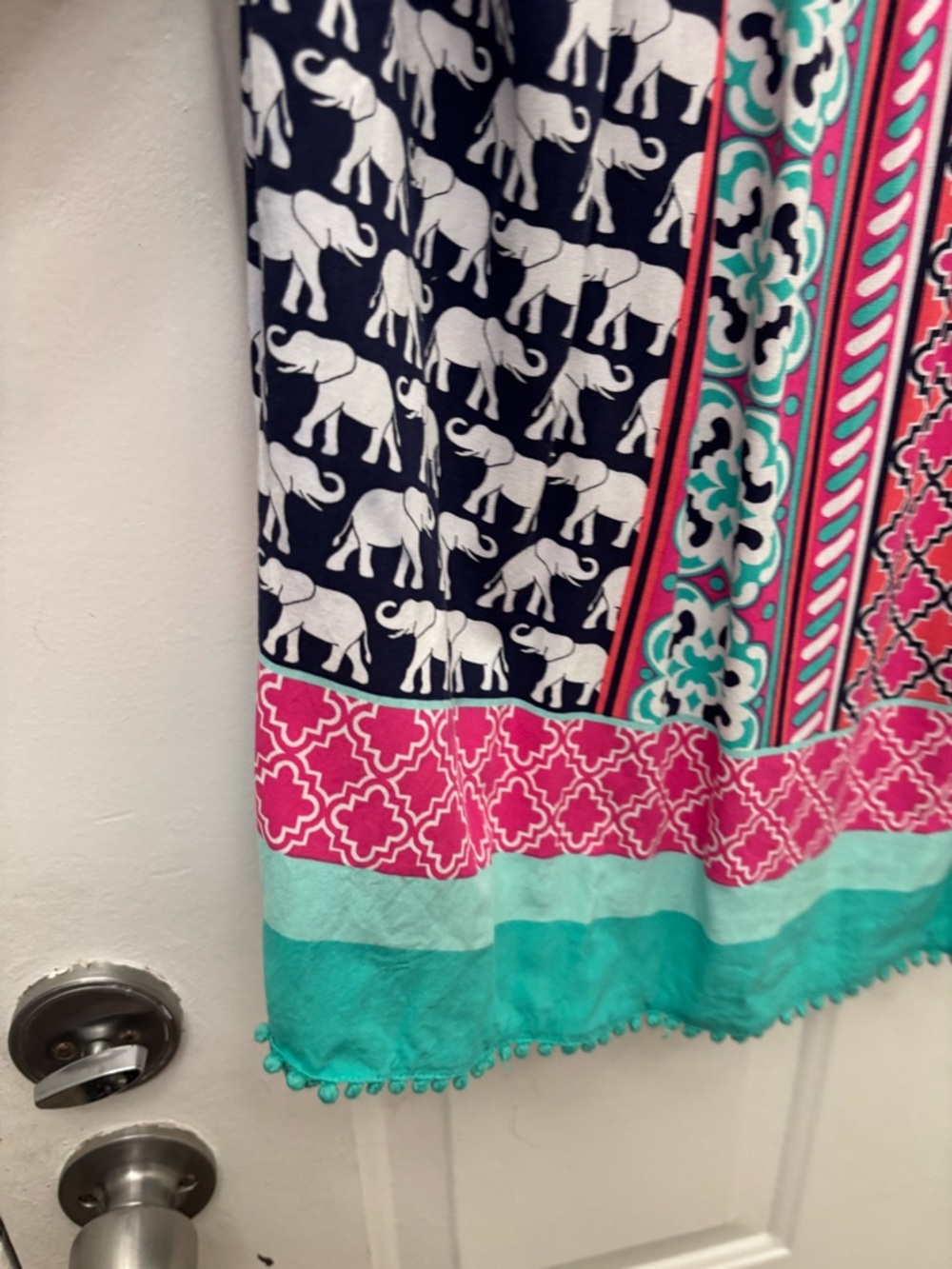 crown & ivy Pink and Navy Geometric Print Tunic - Picture 6 of 9